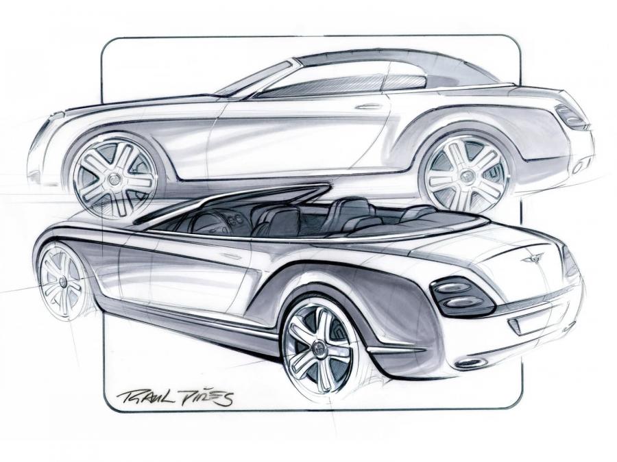 Эскиз Bentley Continental GTC 2006 года  (фото 13 из 34)